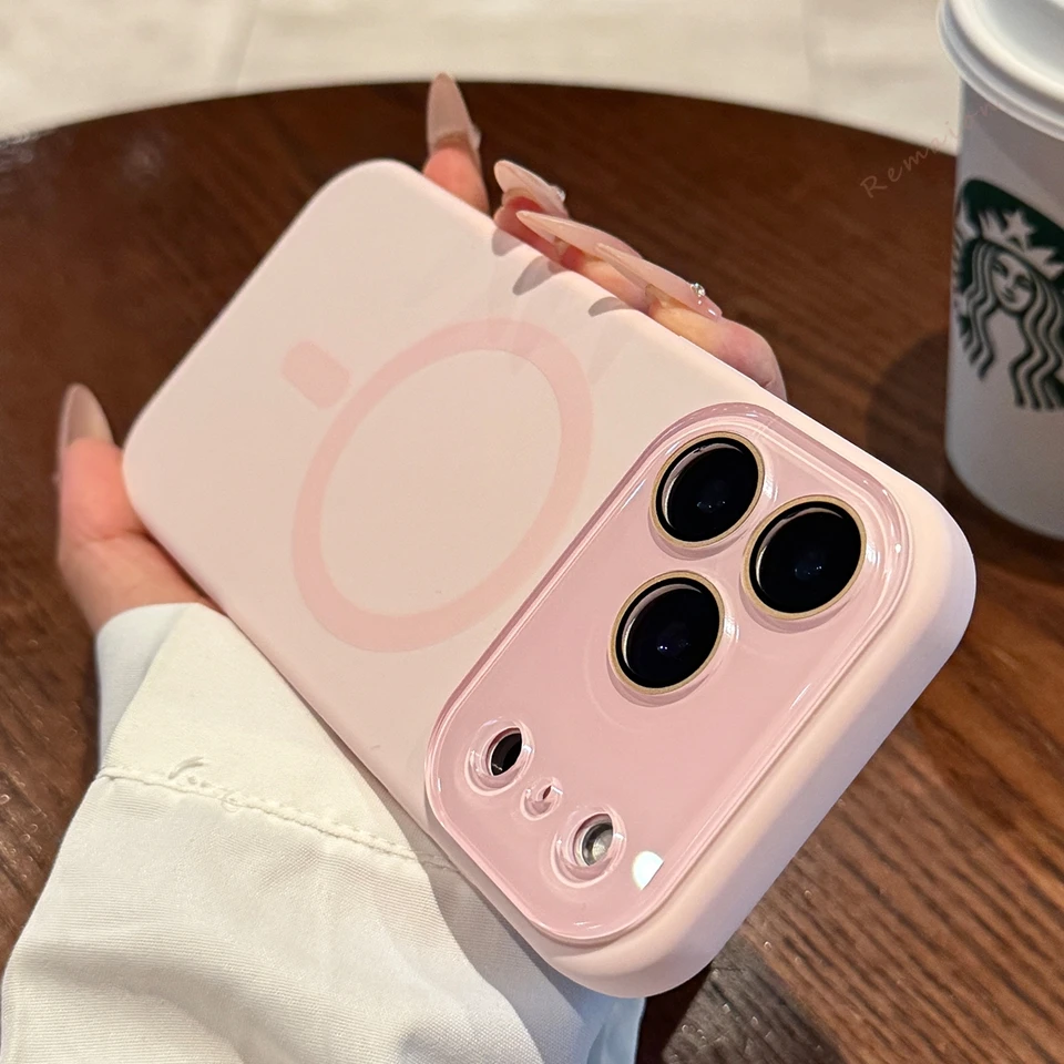 Magnetic Wireless Charging Liquid Silicone Phone Case - Premium Protection Cover