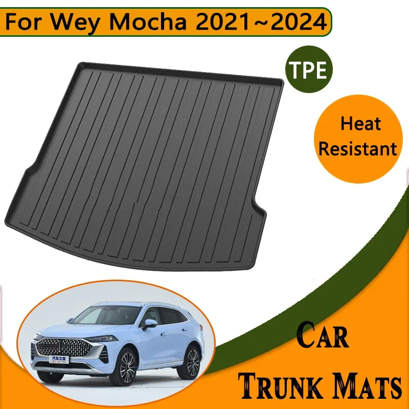 

for Wey Mocha GWM Coffee 01 2021~2024 Car Trunk Mats Waterproof Carpet Anti-scratch Tray Liner Cushions Storage Pad Accessories