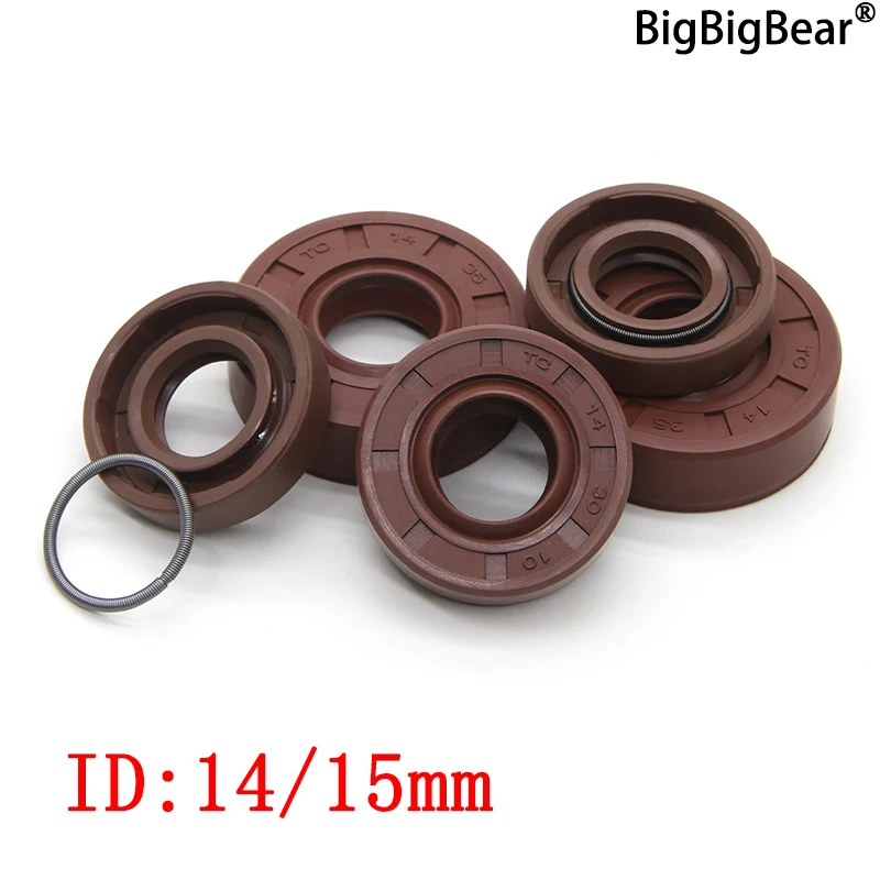 

2/5pcs ID 14/15mm FKM Oil Seal TC-14/15x22/24/25/27/28/30/35/40/42x5/7/8/10mm FluorineDouble Lip Oil Seal