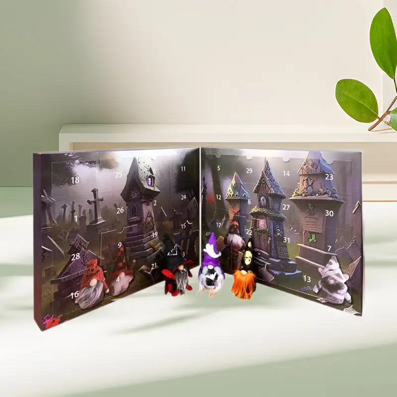 Halloween Advent Calendar Mini Cartoon Halloween Countdown Calendar Gnome Countdown Advent