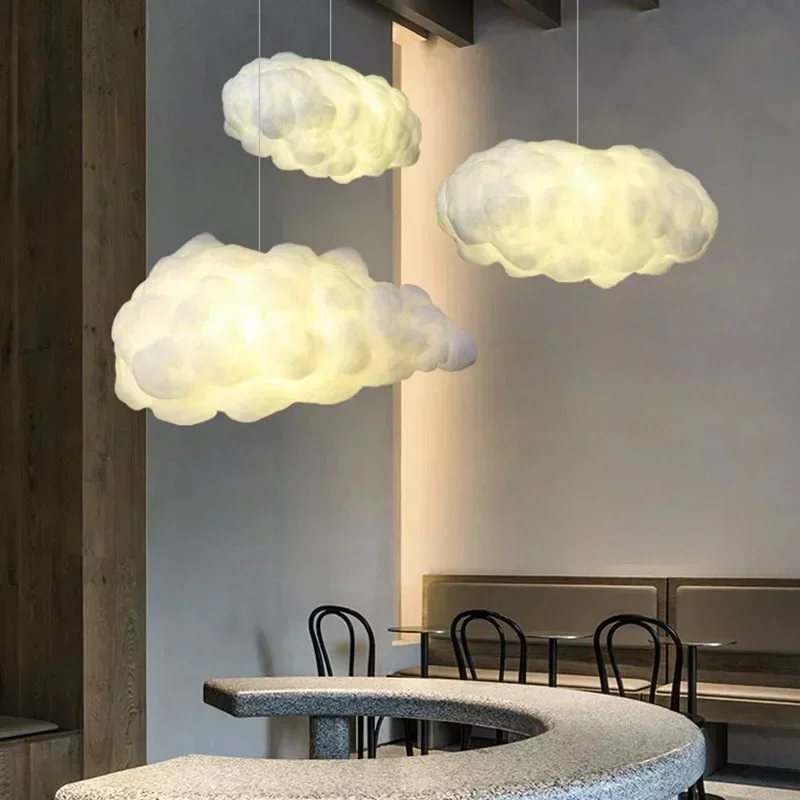 

SANDYHA Hot Modern Cloud Pendant Light Lamparas Colgantes Para Techo Home-appliance Abajur Para Quarto Infantil Kids Room Lampen