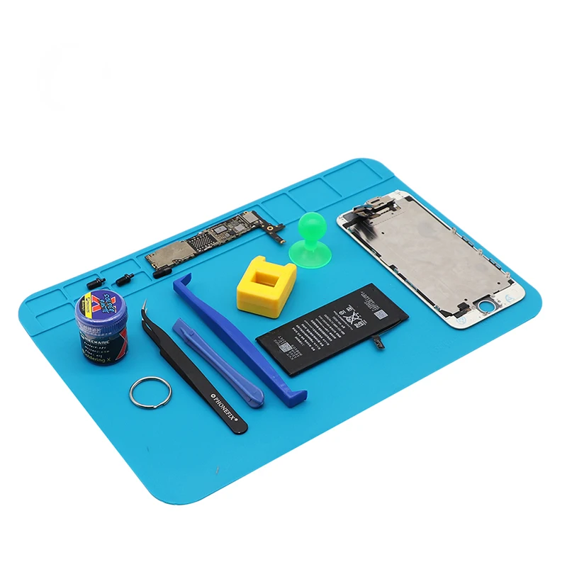 Insulation Silicone Soldering Repair Mat Heat Resistant Work Pad Mobile Phone PCB BGA Soldering Iron Repair Pad soldering tool welding tool