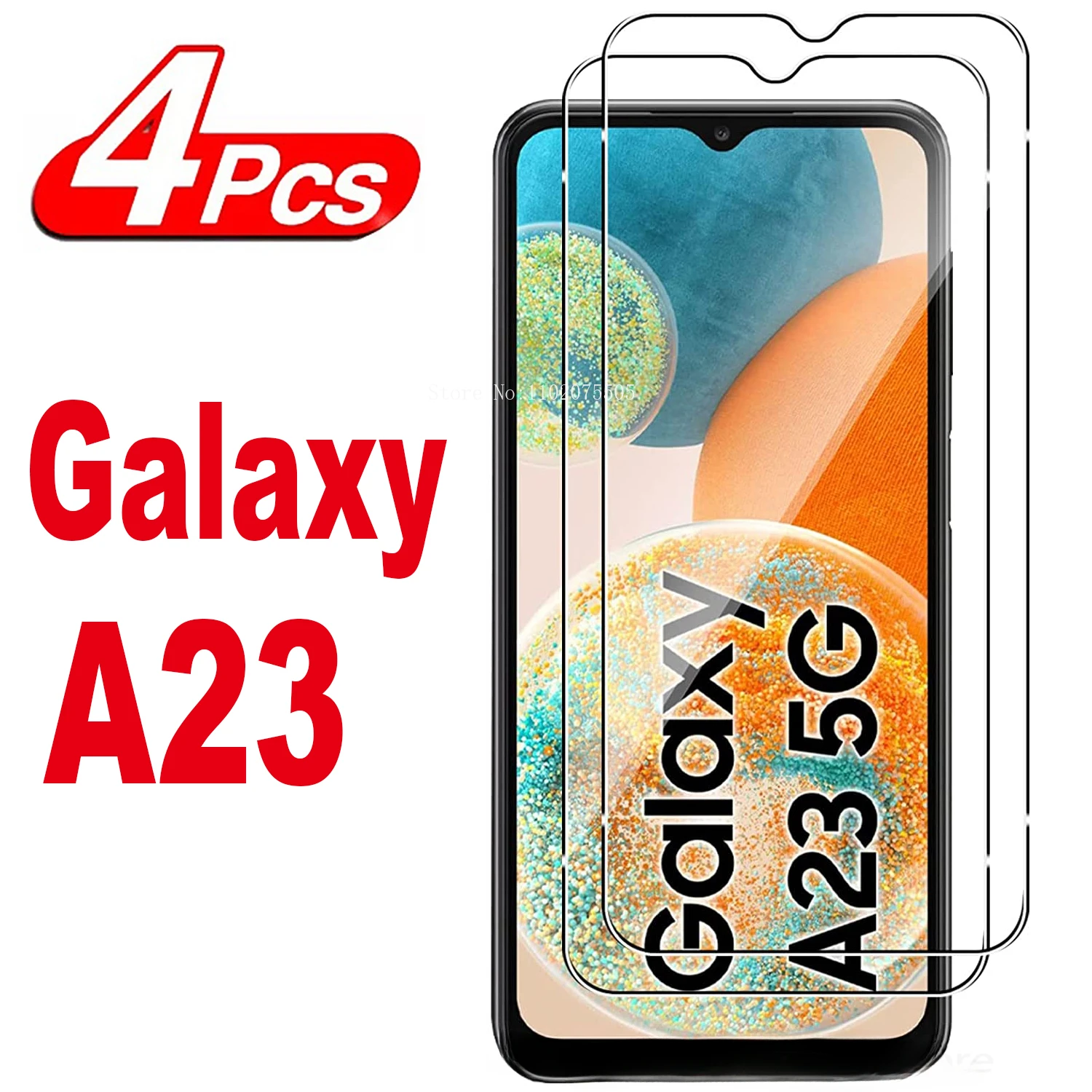 

4 шт., защитное стекло с полным покрытием для Samsung Galaxy A23 A23-5G A33 A2 CORE, пленка из закаленного стекла, бесплатная доставка, Противоударная