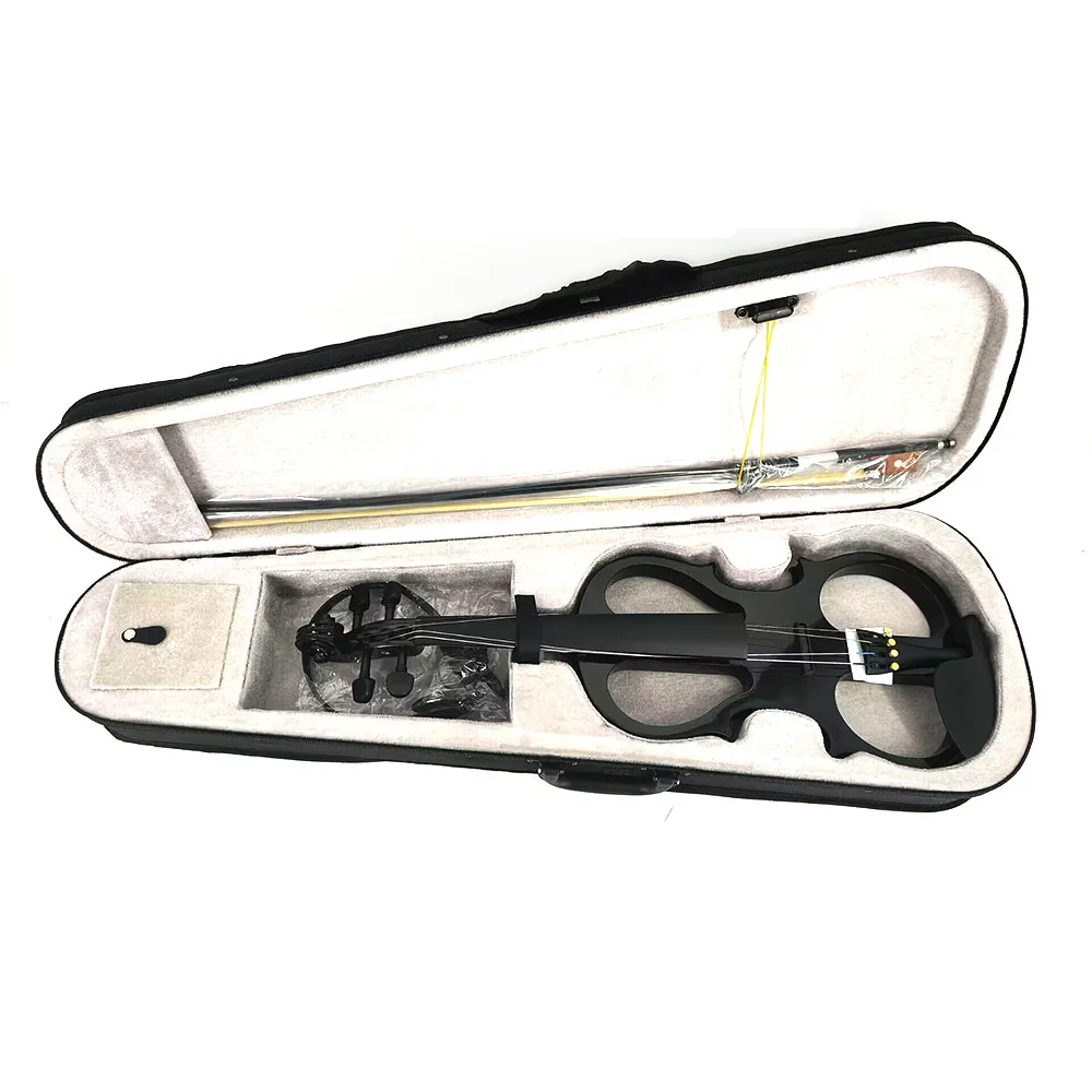 4/4 Size With Case Bow Strings For Beginner Students Solid Wood Electric Violin