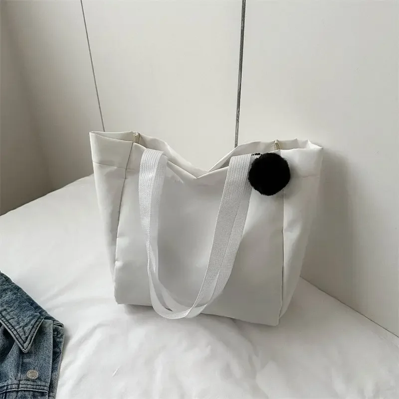 Foufurieux 여성용 대용량 숄더 핸드백, 블랙 핑크 만두백, 디자이너 대형 토트 쇼핑 여성 가방, 하이 퀄리티 신제품