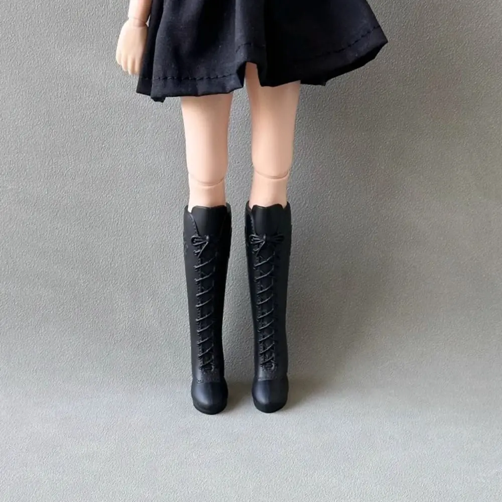 Puppe Mode Schuhe Kunststoff Lange Knie Stiefel Für Blythe Bogen Stroh Hut Fit Fuß Länge 2,2 cm Puppen High Heels schuhe Zubehör – Detail 5