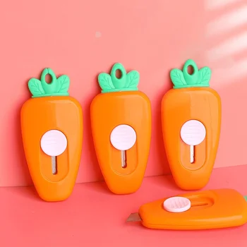 Taglierino Portatile a Forma di Carota, Mini Utensile Multiuso Retrattile, Aprilettere, Strumento per Tagliare Carta, Cancelleria per Scuola e Ufficio