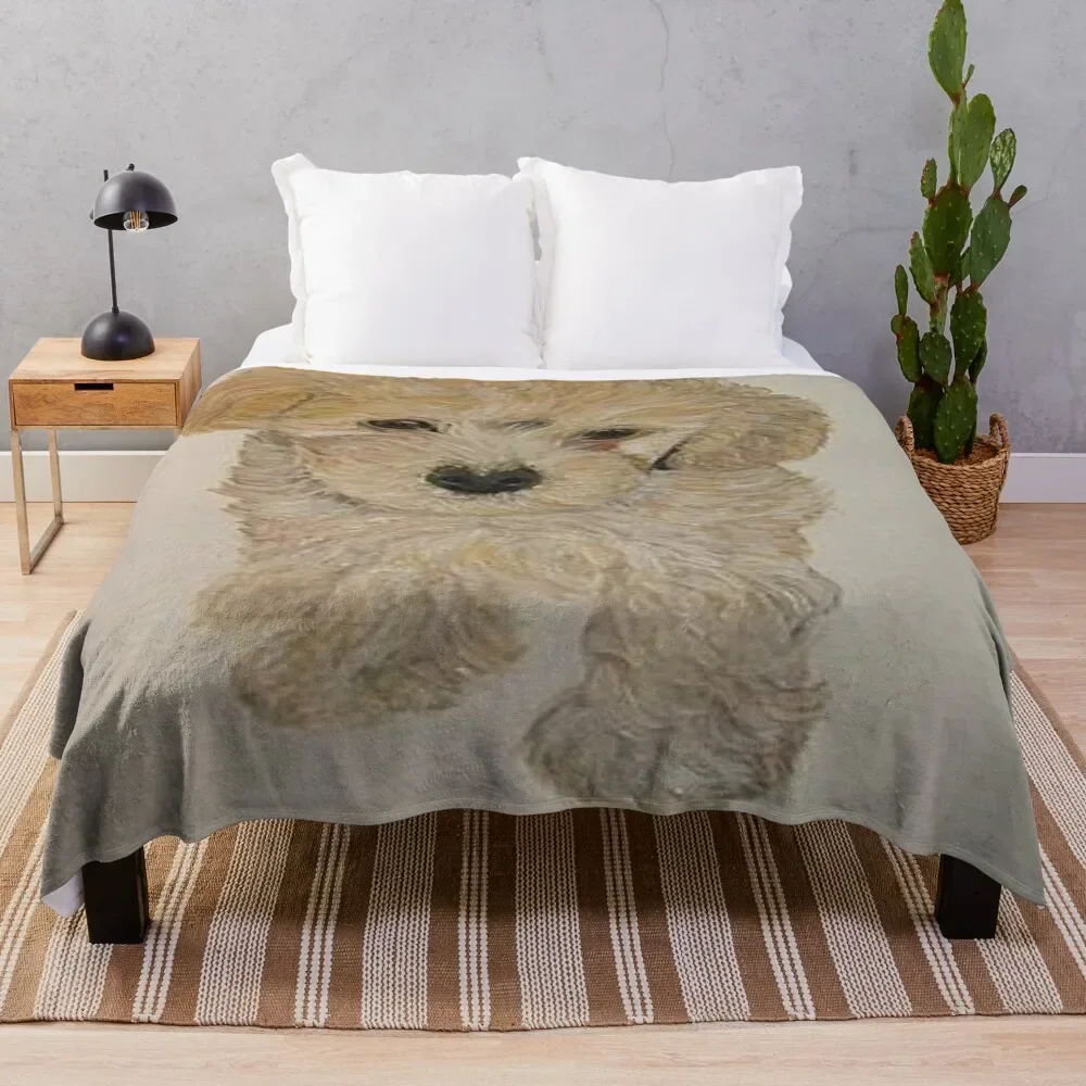 

Waffle the doggie Throw Blanket Plaid on the sofa Picnic Blankets