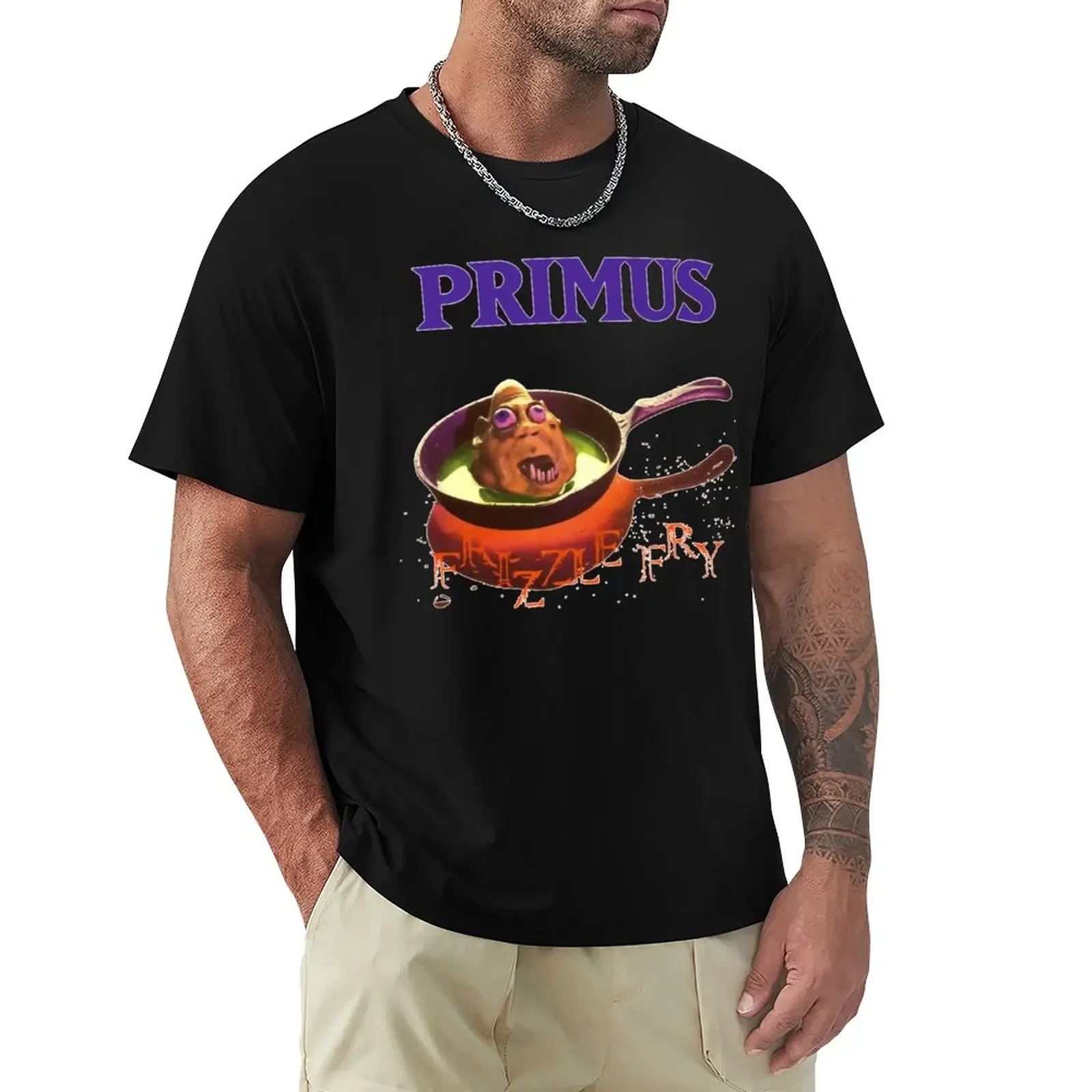 Primus Frizzle Fry T-Shirt Plus Size Top Tees Summer Top Oversize Plain White T-Shirt Uomo