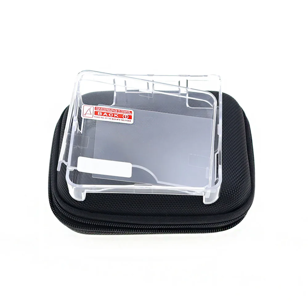 GBA SP 게임 콘솔용 휴대용 파우치 여행용 케이스 가방+투명 보호 쉘 및 스크린 보호 필름