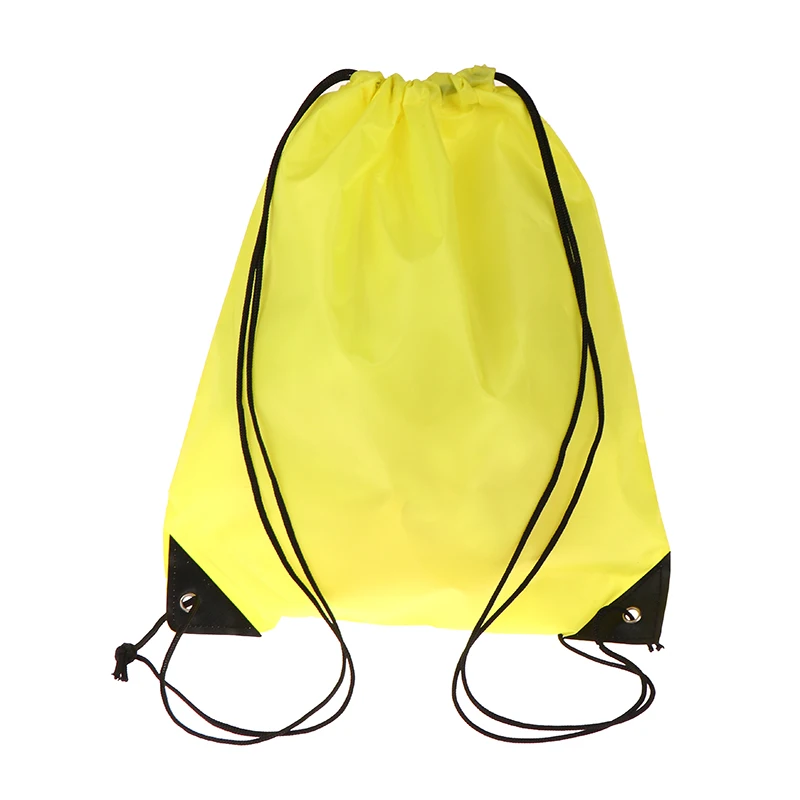 Nylon Drawstring Rucksack Bag, escola, natação, esporte, Fitness Kit, novo, 1pc