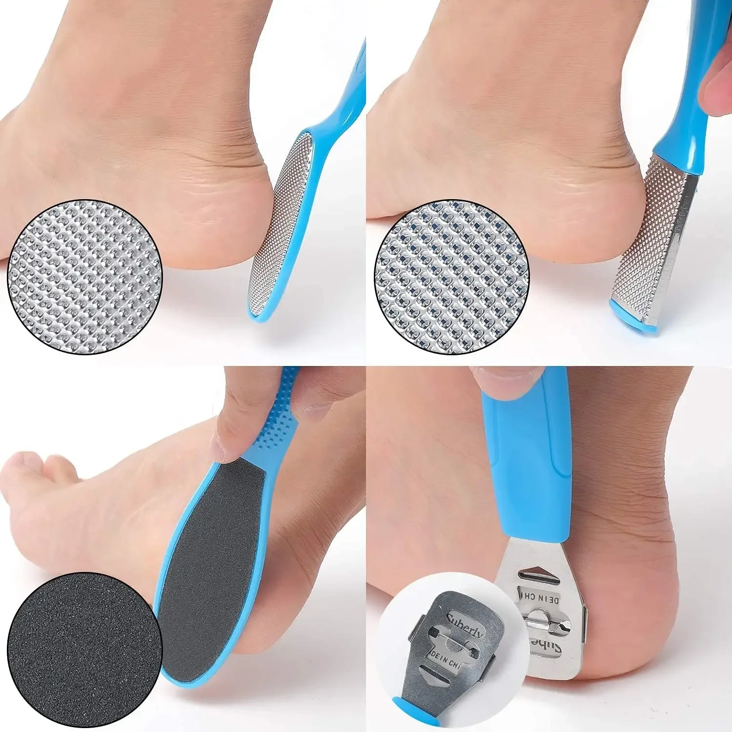 Foot File 8 Piece Set For Exfoliating Heel