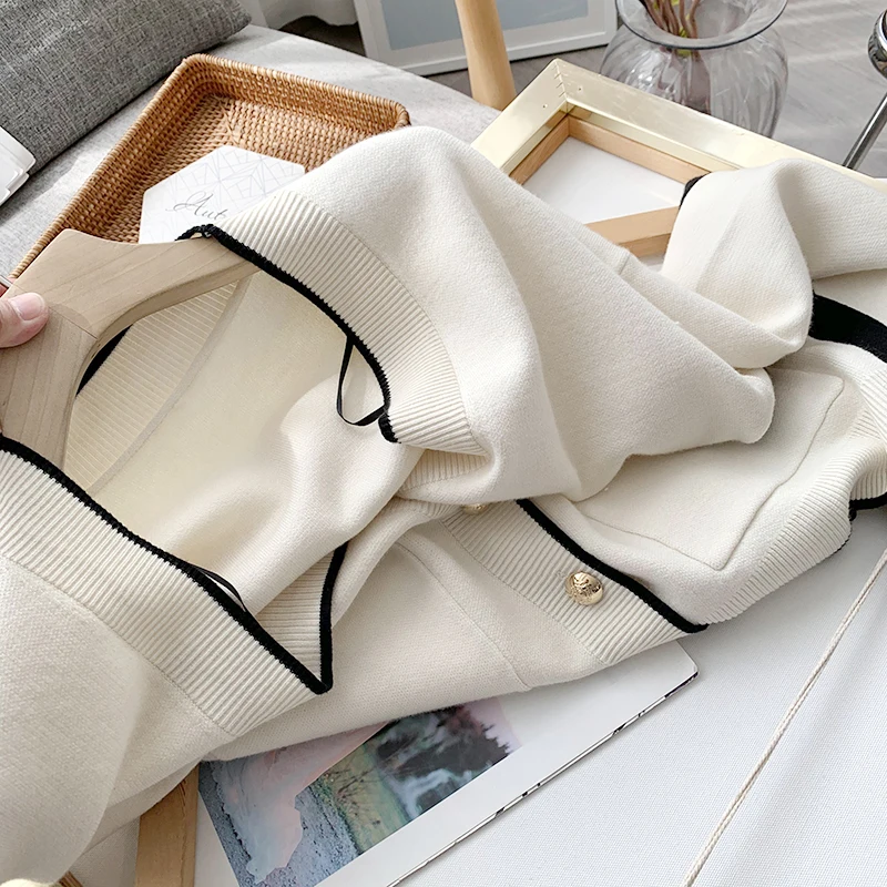 Donegirl 2023 Women Cardigan Button V-Neck Knitted Sweater Cardigans Female Casual Pockets Fashion Ladies Tops cardigans mujer 5