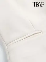 TRAF Women Fashion Front Button Fitted Waistcoat Vintage Sleeveless Welt Pockets Female Outerwear Chic Vest Tops - Image 5