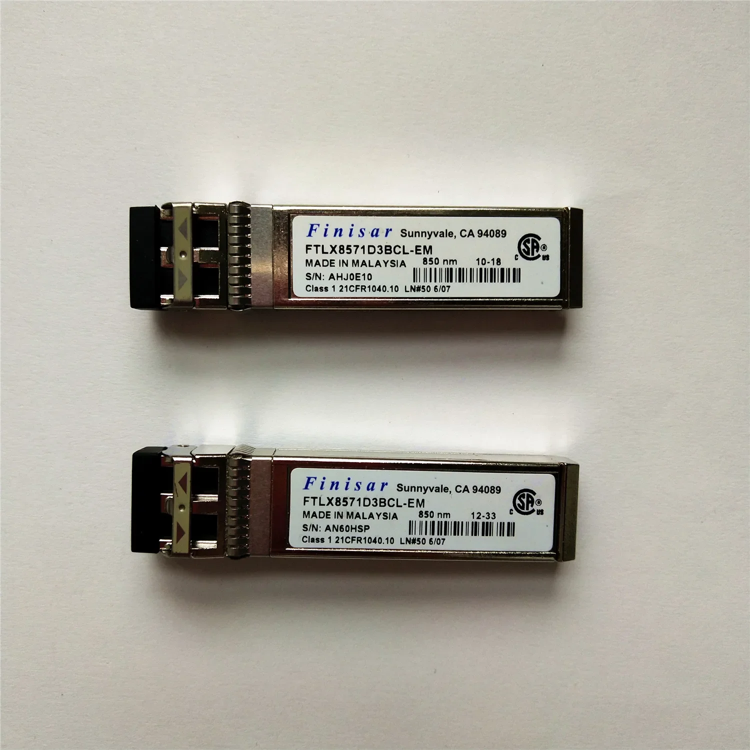Finisar SFP 10GB Fiber Switch/FTLX8571D3BCL-EM/850nm 10G Fiber Module Sfp+/10G SR Transceiver