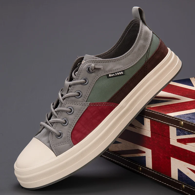 Hot sale Fashion Men's Canvas Shoes 2024 Design Slip-on Casual Sneakers Men Summer Breathable Vulcanize Shoes Men Canvas Loafers 3
