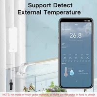 Tuya WiFi/ ZigbeeTemperature Humidity Sensor with External Probe for Smart Life App Alarm Control Support Alexa Google Assistant - Image 2