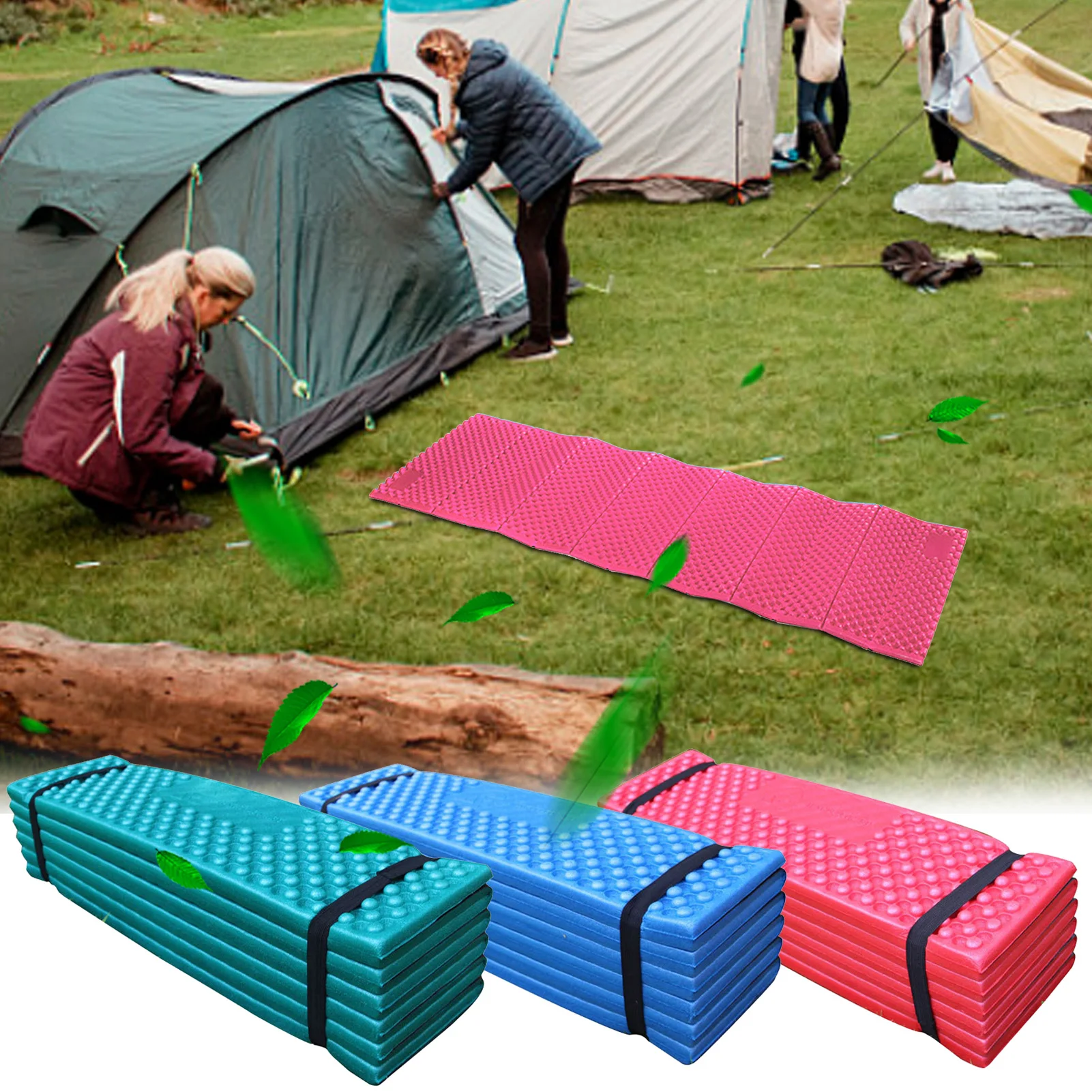 Portable Egg Cell Shape Camping Mat Lightweight Sleeping Mat Moisture Proof Foldable Closed Cell