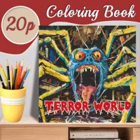 Horror World Coloring Book for Adults - 20 Pages of Intricate Designs to Enhance Your Color Skills 1