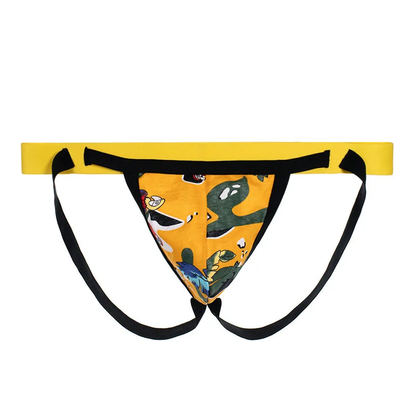 

Мужские сексуальные стринги для молодых людей, хлопковое нижнее белье для геев, открытые ягодицы, бандаж, модные трусы