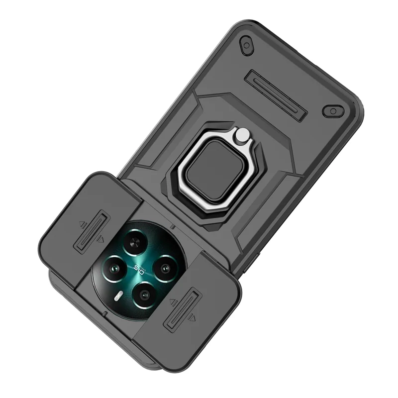 Sleek 5G Slide Camera Armor Phone Case with Ring Car Holder & Back Cover
