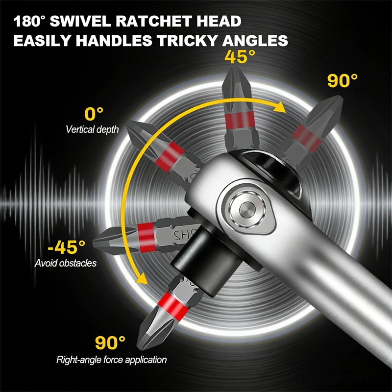 2026 New Ratchet Screwdriver Set Magnetic Wrench Semi-automatic Multi-purpose Sleeve Toolbox Bicycle Repair Tools DIY Tools Kit