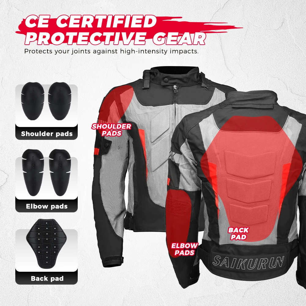 Motorcycle Jacket Men Riding Summer Breathable Clothing Motorcyclist Neck Guard Waterproof Outdoor CE Protective Gear Equipment motorcycle jacket motorcycle clothing