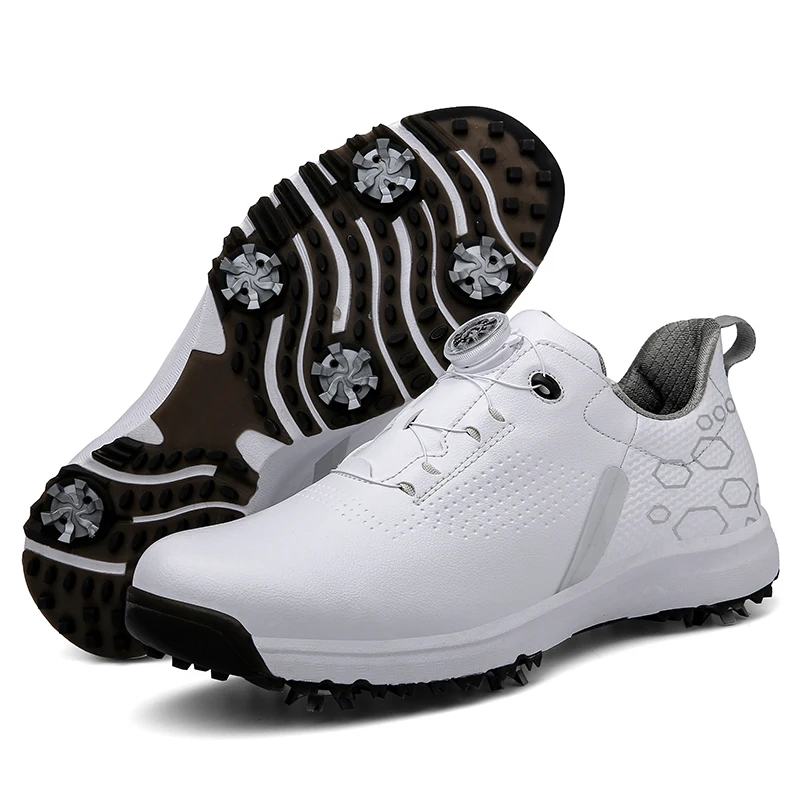 Professional Golf Shoes Men and Women 6 Nails Lightweight Comfortable Non-slip Golf Shoes Outdoor Training Golf Shoes Size 36-47 5
