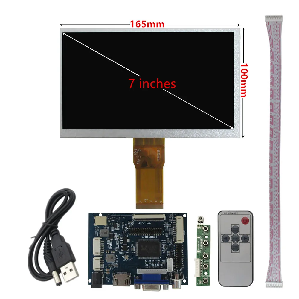 7/8/9/10,1 Inch 1024*600 Bildschirm LCD Display HDMI-kompatibel VGA Fahrer Bord monitor Für Raspberry/Banane/Orange Pi Mini Computer