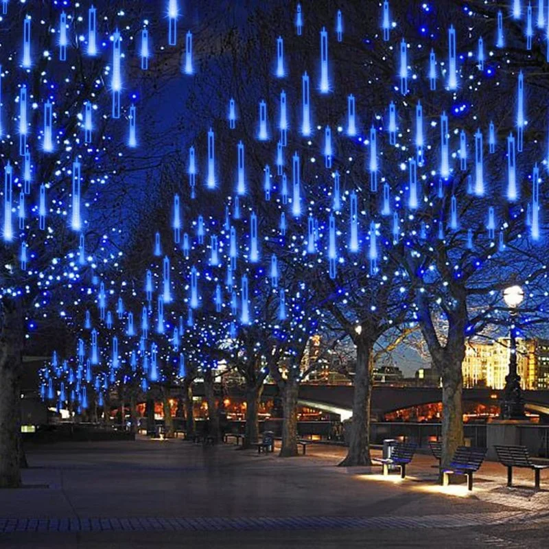

8 Tubes Meteor Shower Led String Lights Christmas Tree Decorations Fairy Lights for Outdoor Street Garden New Year Decor Garland