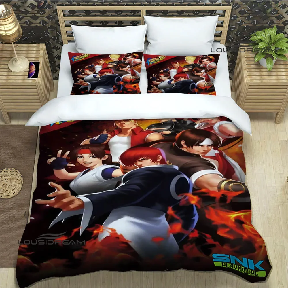 3D KOF Spiel Cartoon Gedruckt Bettwäsche Sets exquisite Bett liefert Set Bettbezug Tröster Set Bettwäsche Set Luxus Geburtstagsgeschenk – Detail 10