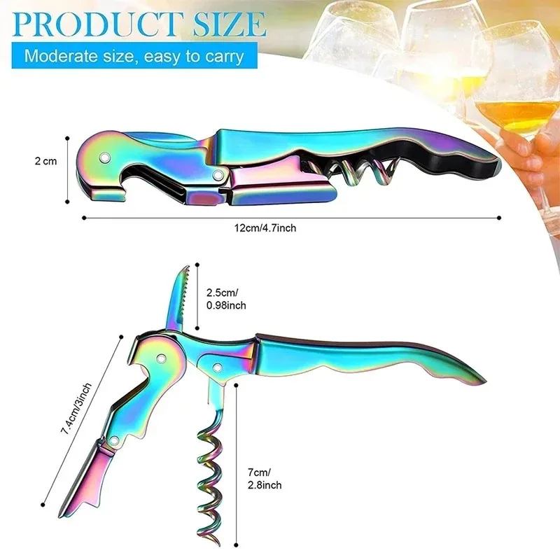Bottle Opener Multifunctional Wine Knife Seahorse Knife Stainless Steel Wine Red Bottle Opener Beer Bottle Opener for Restaurant