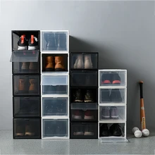 

New Thickened Transparent Clamshell Shoe Box Foldable Dustproof Men And Women Combined Storage Shoe Cabinet Home Accessories
