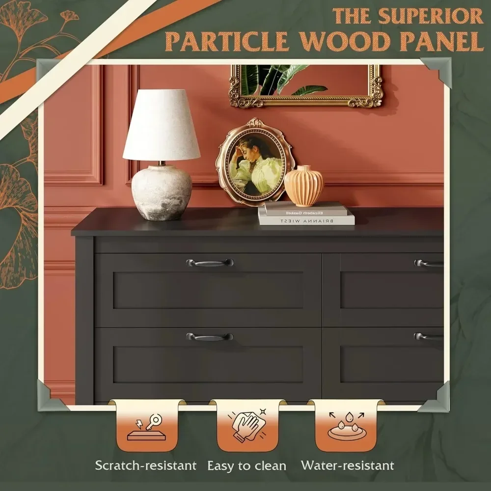 Retro 6-Drawer Dresser 6