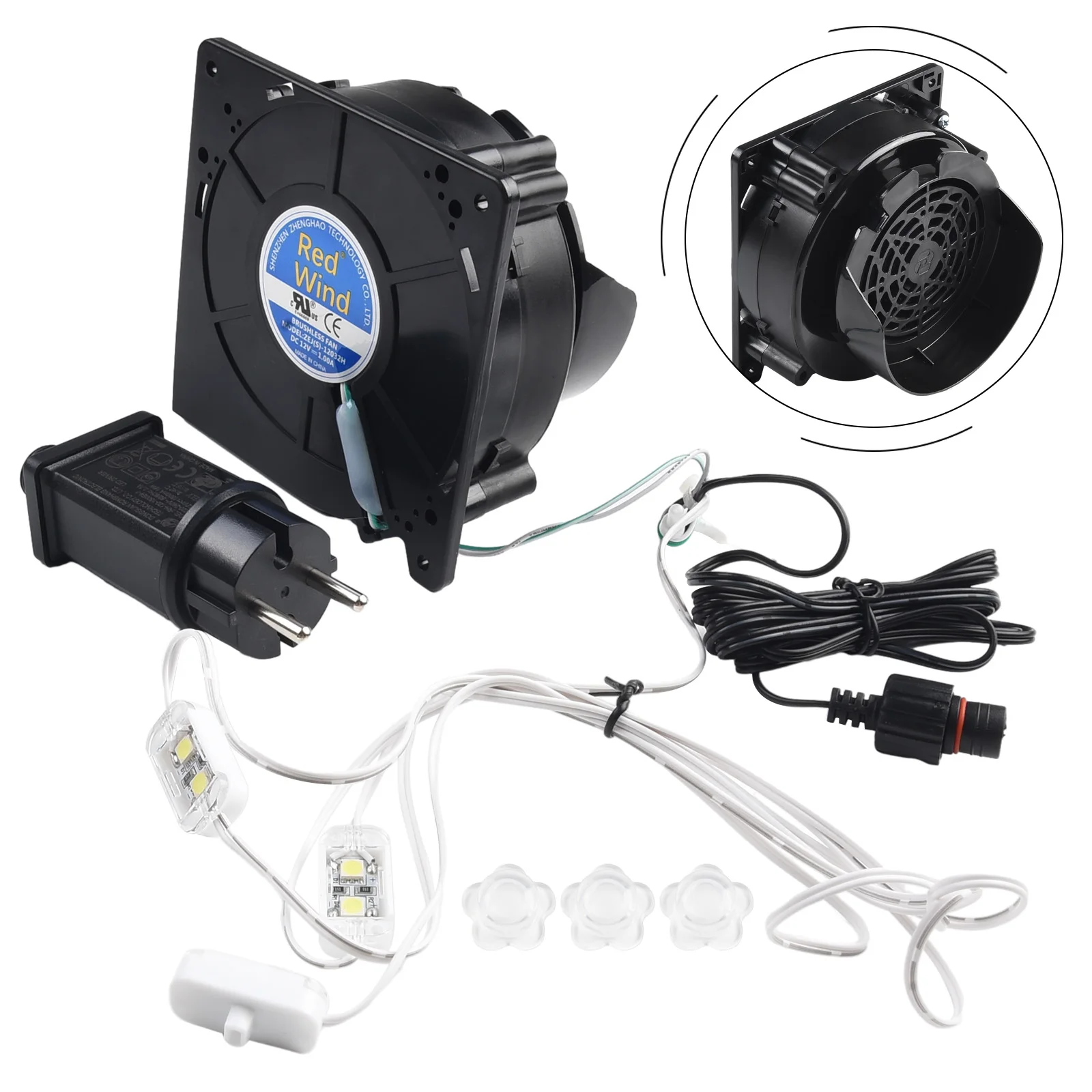 송풍기 모터 공기 송풍기, 교체용 팽창식 몰, 원심 송풍기, 12V, 1.5A 선풍..