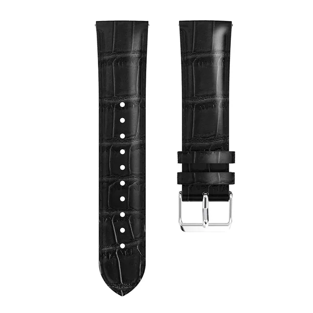 Silicone Smart Watch Strap for Samsung Galaxy Watch 3 45mm 41mm Galaxy Watch 42mm 46mm Replacement Bracelet for Gear S3 Wristban Black Leather