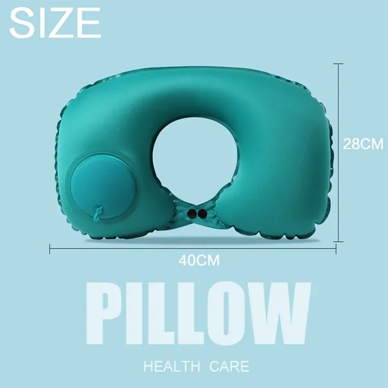 New in Inflatable Pillow Travel Portable Neck Protection Pillow Press Inflatable U-shaped Pillow Travel Storage Neck Pillow