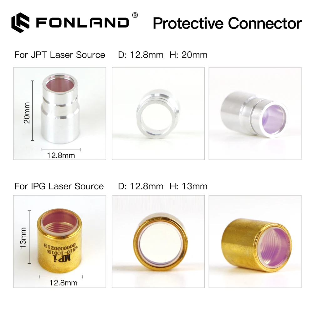 Fonland Fiber Laser Source QBH Output Connector Protective Window Lens Group Raycus Reci MAX JPT IPG GW Laser Cutting Head laser module,laser machine spare parts