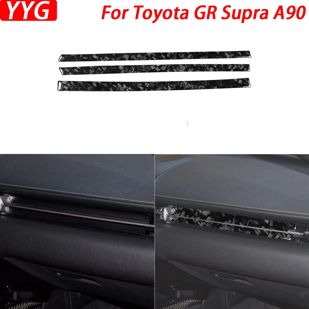 

Для Toyota GR Supra A90 2020-2023, кованое углеродное волокно, Co-pilot, фотопанель, чехол, аксессуары для интерьера автомобиля, наклейка
