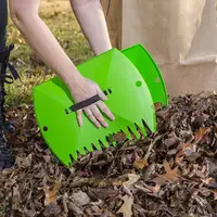 Leaves Scoop Hand Held Rakes Sturdy Ergonomic Grip Leaves Rake Lawn Debris Trash Pick Up Tool Hand Held Rakes Garden Rake For 2