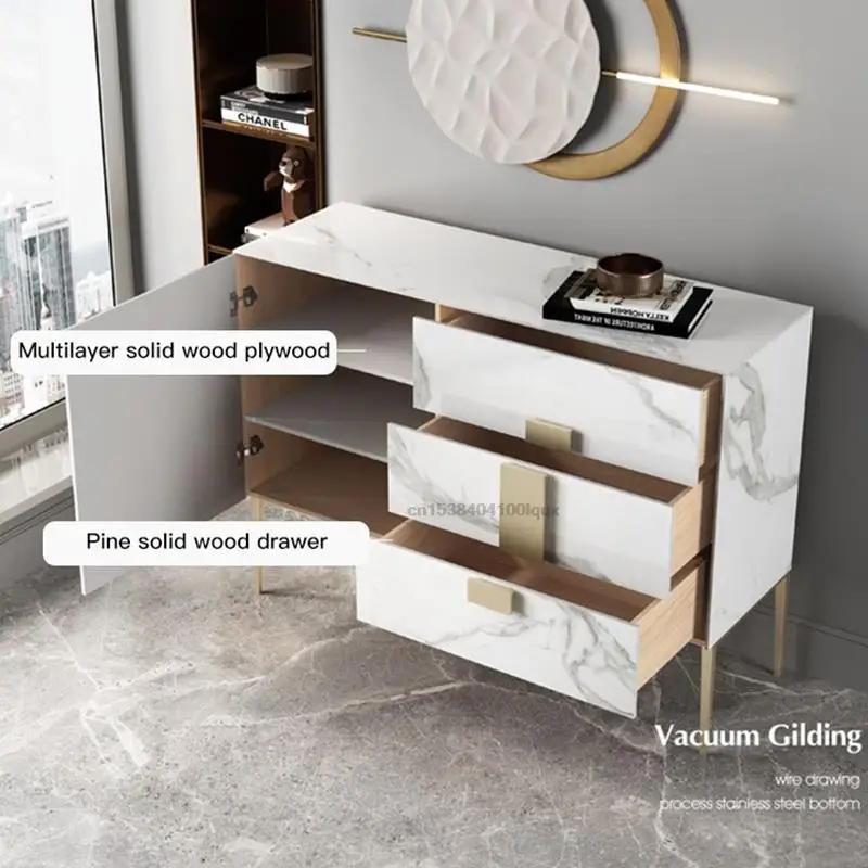 Slate Sideboard Modern Minimalist Light Luxury Entry Porch Cabinet Dining Room Dressers Restaurant Locker Kitchen Furniture