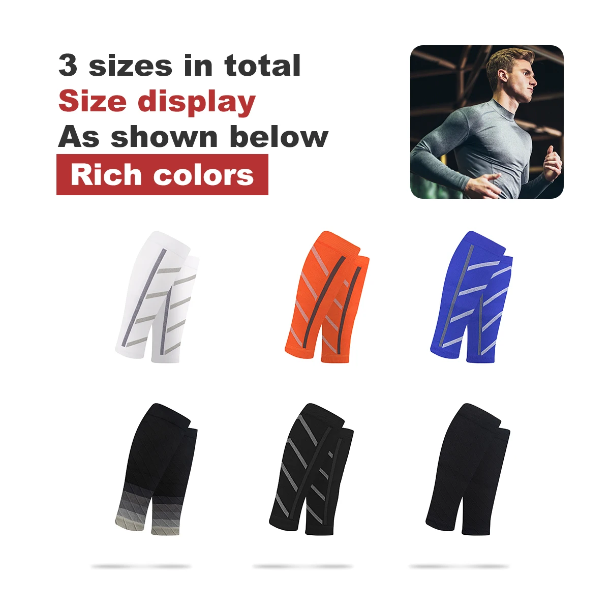 Compression Sports Socks Calf Support Assists Night Running Nylon Leggings Slim Sock Men Outdoor Running Long Pressure Stockings