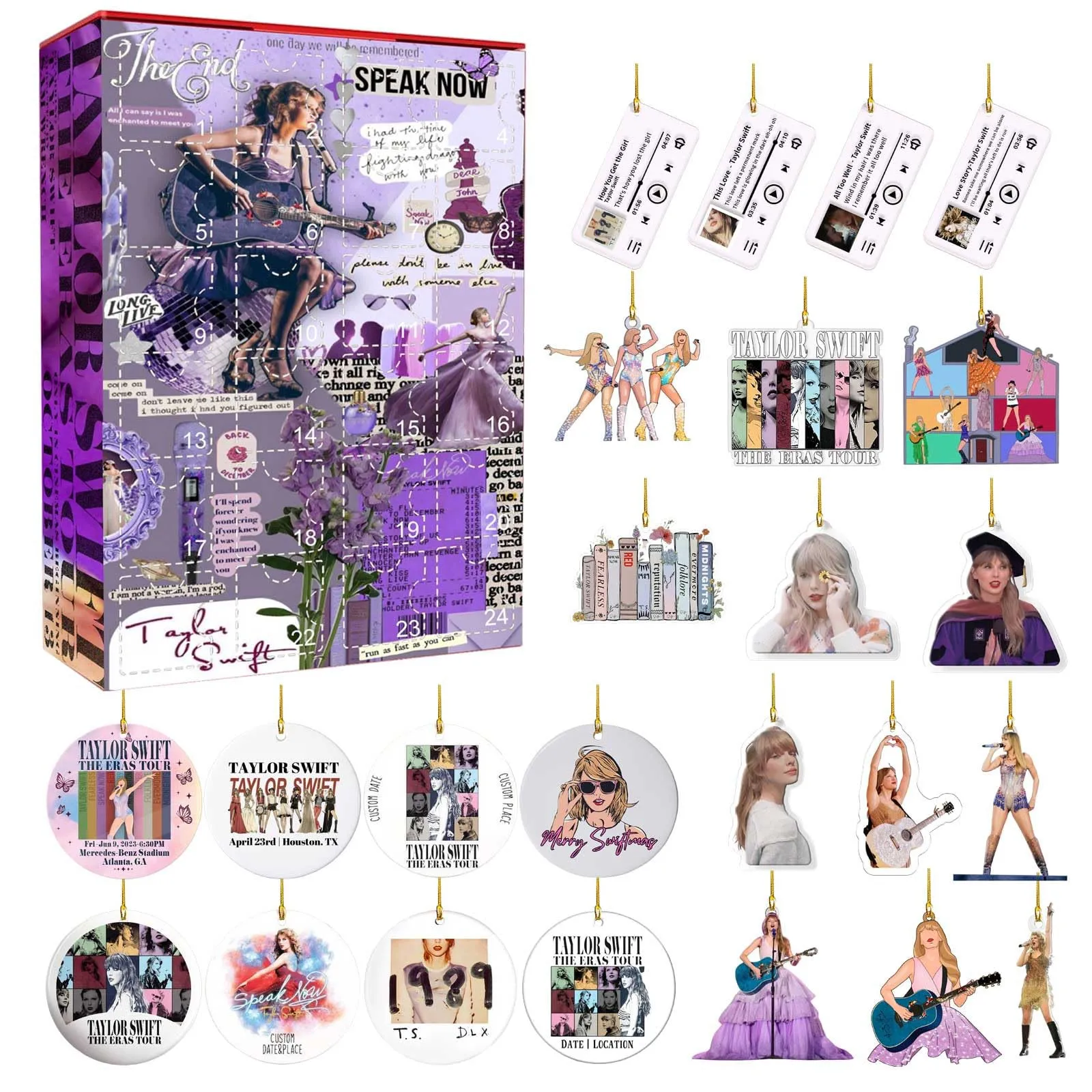 Taylor Swift Advent Calendar For Women 2024 Christmas Blind Box Navidad 24  Days Surprise Pendant Christmas Countdown Gift - AliExpress