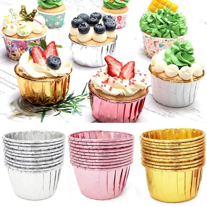 50 Stuks Cupcake Papier Cup Oilproof Cupcake Liner Bakken Cup Lade