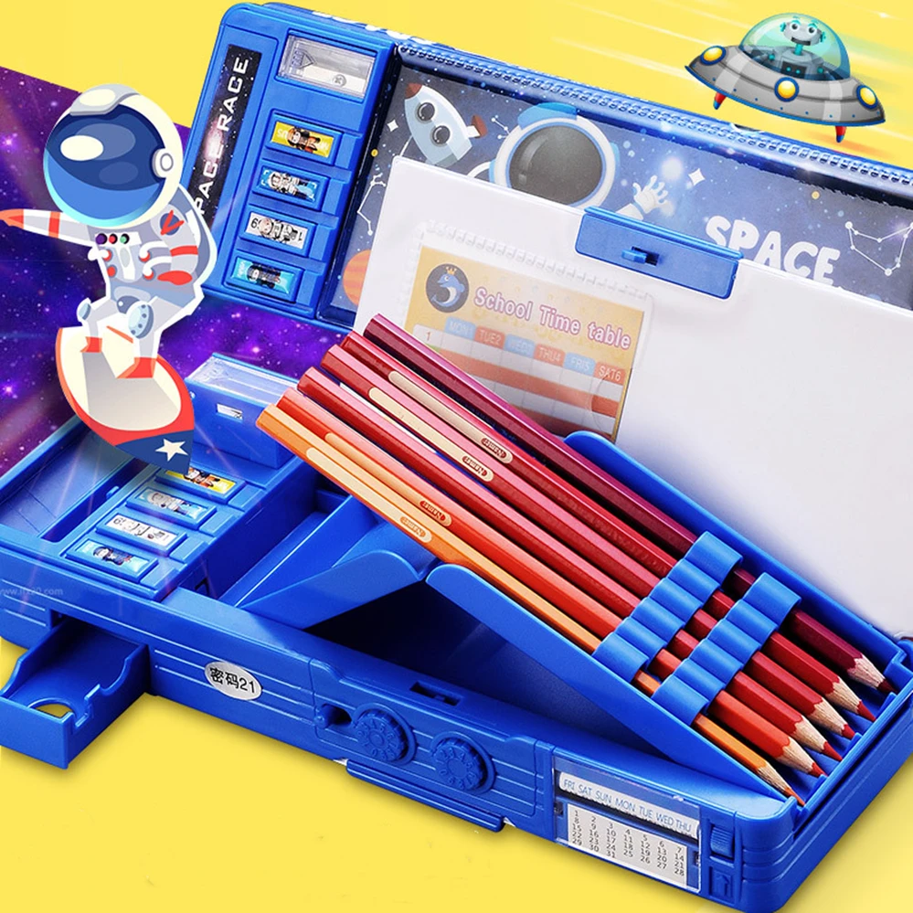 Pencil Case Material Escolar Estojo Password Box Kawaii Pochita Trousse Cute Korean Stationery Piornik School Supplies Astronaut