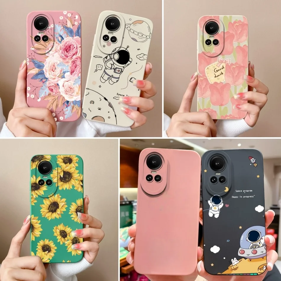 Oppo Reno 10 5g Silicone Case Kainevy Coque Pour Oppo Reno 10 Pro 5G Avec Cordon En Silicone Souple Antichoc Slim étui Oppo Reno 10 Phone Case