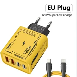 Ultra Fast 120W GaN USB - C Charger with QC 3.0 Technology - EU SET
