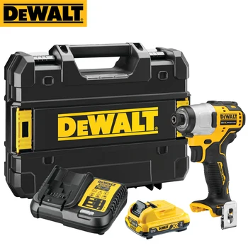 DEWALT DCF801 임팩트 스크루드라이버, 배터리 세트, XR 브러시리스 컴팩트, 160Nm, 1/4 인치 익스트림 임팩트 드릴, 드라이버 조합, 12V2.0Ah