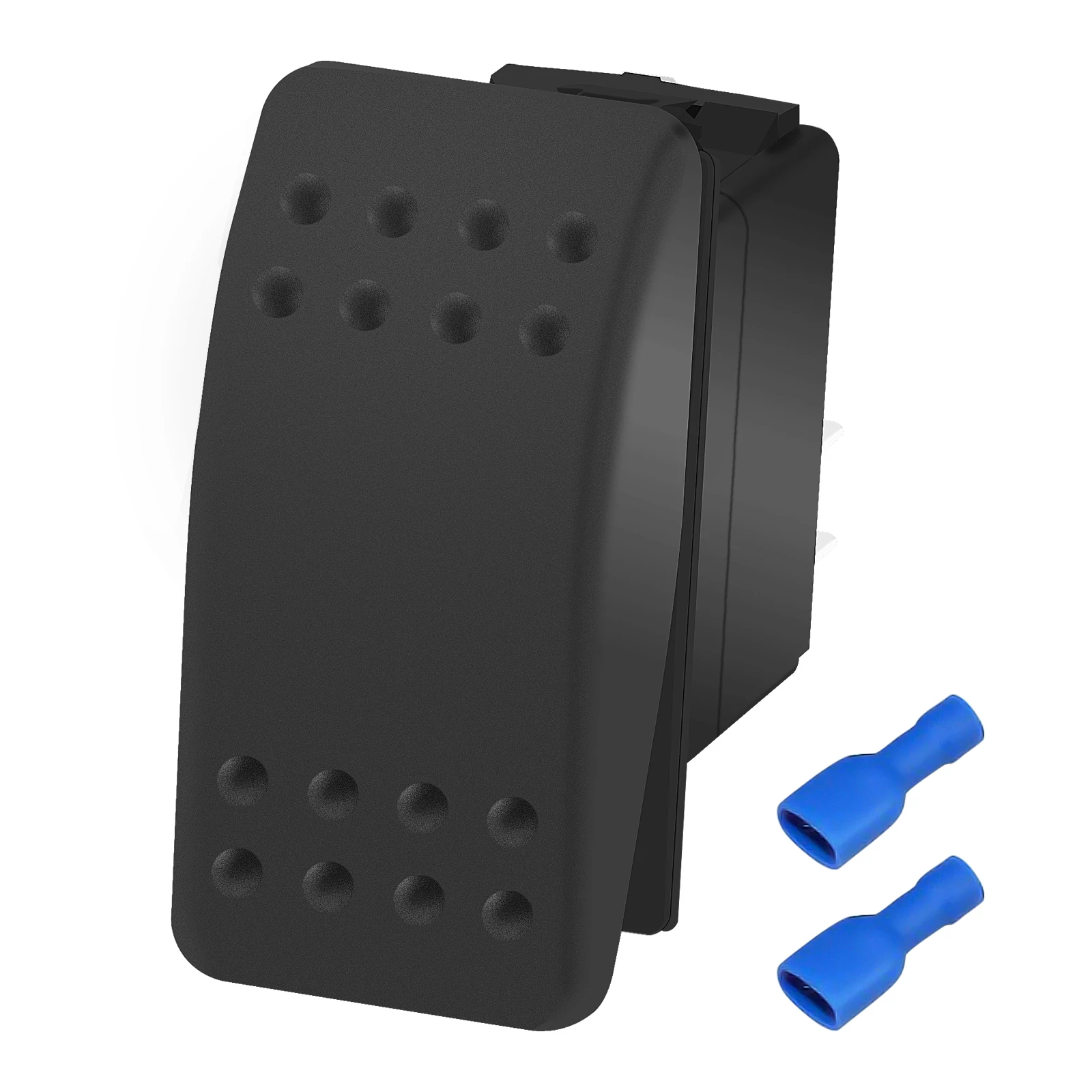 Interruttore a bilanciere marino 12 V 24 V illuminato interruttore a bilanciere 12 Volt 20A LED blu 3 pin SPST ON/Off impermeabile per barca UTV RZR ATV auto Automotive -2 pezzi