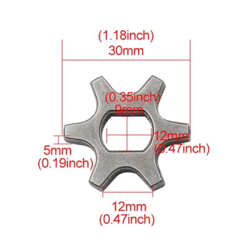 M10 M14 M16 Sprocket Chain Saw Gear for Grinder Replacement Gear Chainsaw 7/6/3 Tooth Electric Bracket Power Tool